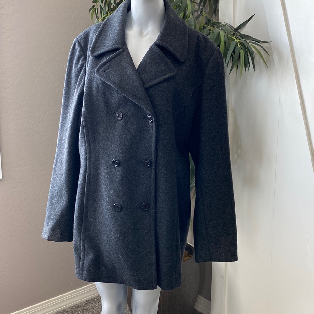 PB Basics wool blend pea coat worn once